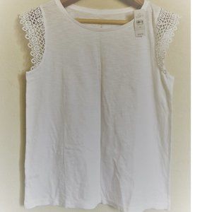 NWT Loft Lace Cap Tee